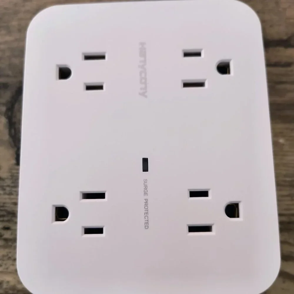 Flat Plug Power Strip with USB/Extension Cord